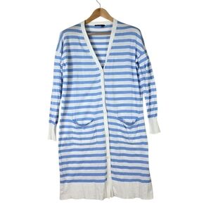 Marc Aurel Knit mid length cotton stripes cardigan